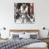 Steampunk Victoriaans Industriële Winter Ice Queen Canvas Afdruk (Insitu (Slaapkamer))