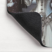 Steampunk Victoriaans Industriële Winter Ice Queen Muismat (Hoek)