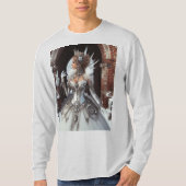 Steampunk Victoriaans Industriële Winter Ice Queen T-shirt (Voorkant)