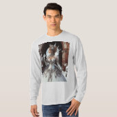 Steampunk Victoriaans Industriële Winter Ice Queen T-shirt (Voorkant volledig)