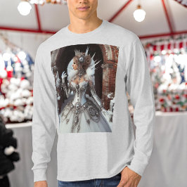 Steampunk Victoriaans Industriële Winter Ice Queen T-shirt