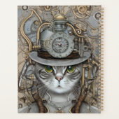 Steampunk Victoriaans kat Planner (Achterkant)