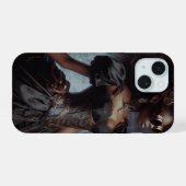 Steampunk Victoriaans Lady Black Raven iPhone 15 Case (Achterkant horizontaal)
