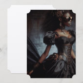 Steampunk  Victoriaans Lady Black Raven Kaart (Voorkant / Achterkant)