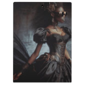 Steampunk  Victoriaans Lady Black Raven Klembord (Achterkant)