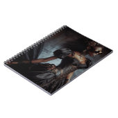 Steampunk Victoriaans Lady Black Raven Notitieboek (Linkerzijde)