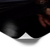 Steampunk  Victoriaans Lady Black Raven Perfect Poster (Hoek)