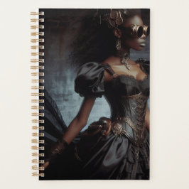 Steampunk  Victoriaans Lady Black Raven Planner