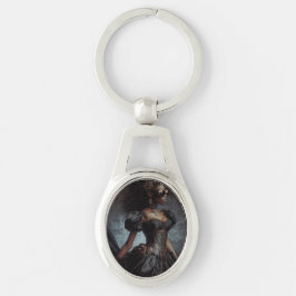 Steampunk  Victoriaans Lady Black Raven Sleutelhanger
