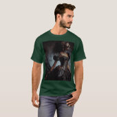 Steampunk  Victoriaans Lady Black Raven T-shirt (Voorkant volledig)