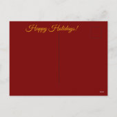 Steampunk  Victoriaans Lady Christmas Red Feestdagenkaart (Achterkant)