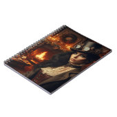 Steampunk  Victoriaans Lady Christmas Red Notitieboek (Linkerzijde)