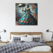 Steampunk  Victoriaans Lady Circus Performer Canvas Afdruk (Insitu (Slaapkamer))