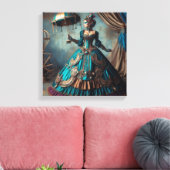 Steampunk  Victoriaans Lady Circus Performer Canvas Afdruk (Insitu (Woonkamer))