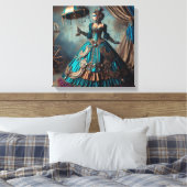 Steampunk  Victoriaans Lady Circus Performer Canvas Afdruk (Insitu (Slaapkamer))