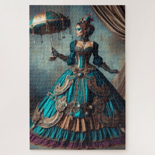 Steampunk  Victoriaans Lady Circus Performer Legpuzzel (Verticaal)