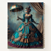 Steampunk  Victoriaans Lady Circus Performer Notitieboek (Achterkant)