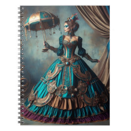 Steampunk  Victoriaans Lady Circus Performer Notitieboek