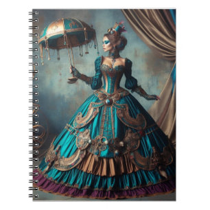 Steampunk  Victoriaans Lady Circus Performer Notitieboek