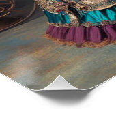 Steampunk  Victoriaans Lady Circus Performer Perfect Poster (Hoek)