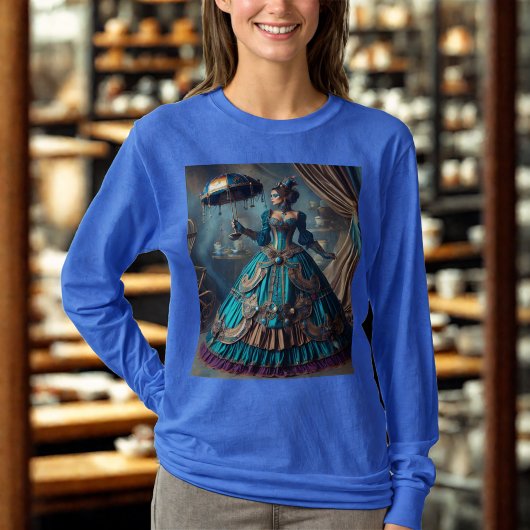Steampunk  Victoriaans Lady Circus Performer T-shirt