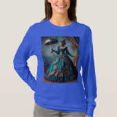 Steampunk  Victoriaans Lady Circus Performer T-shirt (Voorkant)