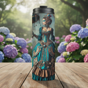 Steampunk  Victoriaans Lady Circus Performer Thermosbeker