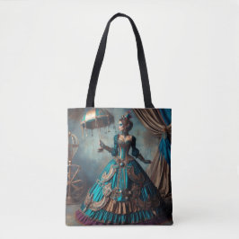 Steampunk  Victoriaans Lady Circus Performer Tote Bag