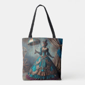Steampunk  Victoriaans Lady Circus Performer Tote Bag (Achterkant)