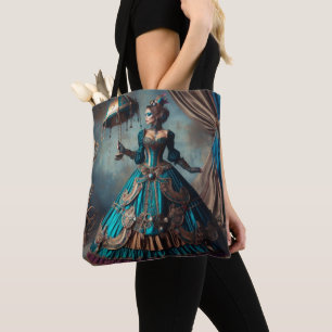 Steampunk  Victoriaans Lady Circus Performer Tote Bag