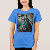 Steampunk  Victoriaans Lady Circus Performer Tri-Blend Shirt (Voorkant)