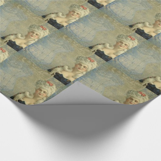 Steampunk Victoriaans Lady Corset Wrapping Paper Cadeaupapier (Hoek)