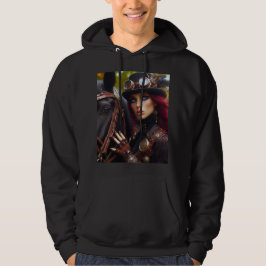 Steampunk Victoriaans Lady Dark Rider Hoodie