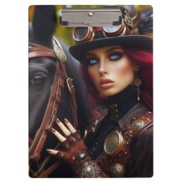Steampunk Victoriaans Lady Dark Rider Klembord