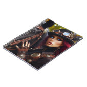 Steampunk Victoriaans Lady Dark Rider Notitieboek (Linkerzijde)