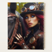 Steampunk Victoriaans Lady Dark Rider Planner (Achterkant)