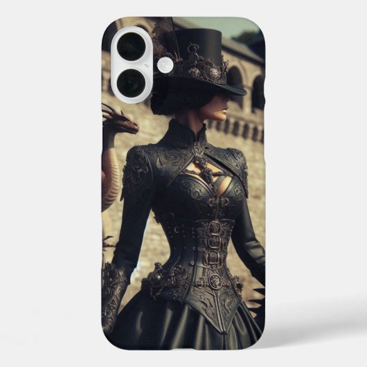 Steampunk Victoriaans Lady Dragon Rider Case-Mate iPhone Case (Achterkant)