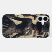 Steampunk Victoriaans Lady Dragon Rider iPhone Hoesje (Achterkant horizontaal)