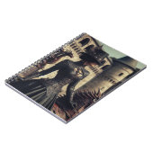 Steampunk Victoriaans Lady Dragon Rider Notitieboek (Linkerzijde)