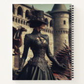 Steampunk Victoriaans Lady Dragon Rider Notitieboek (Achterkant)