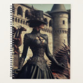 Steampunk Victoriaans Lady Dragon Rider Planner (Voorkant)