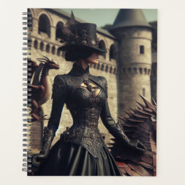 Steampunk Victoriaans Lady Dragon Rider Planner