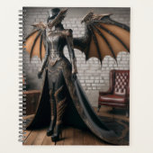 Steampunk Victoriaans Lady Dragon Rider Planner (Voorkant)