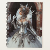 Steampunk  Victoriaans Lady Ice Queen Planner (Voorkant)