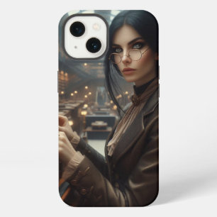 Steampunk  Victoriaans Lady Librarian iPhone 13 Hoesje