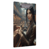 Steampunk  Victoriaans Lady Librarian Klembord (Rechts)