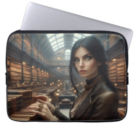 Steampunk  Victoriaans Lady Librarian Laptop Sleeve