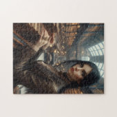 Steampunk  Victoriaans Lady Librarian Legpuzzel (Horizontaal)