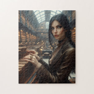 Steampunk Victoriaans Lady Librarian Legpuzzel
