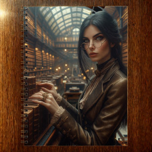 Steampunk  Victoriaans Lady Librarian Notitieboek